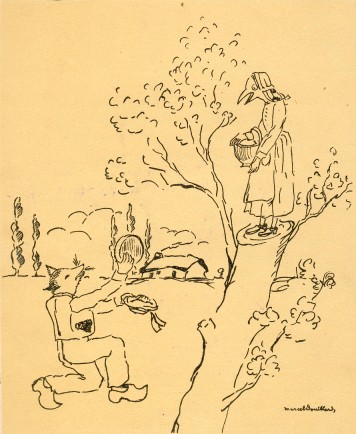 Le Corbeau et le Renard - Illustration de Marcel Douillard